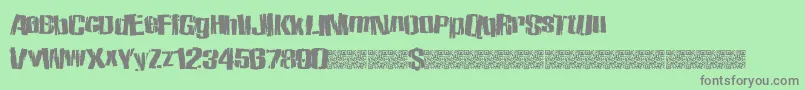 Zombiestate Font – Gray Fonts on Green Background
