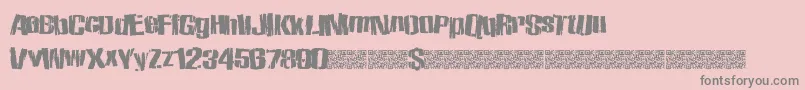 Zombiestate Font – Gray Fonts on Pink Background