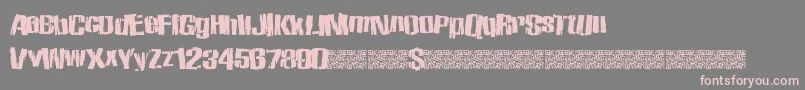 Zombiestate Font – Pink Fonts on Gray Background