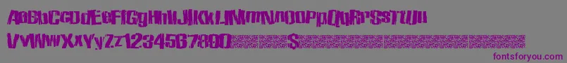 Zombiestate Font – Purple Fonts on Gray Background