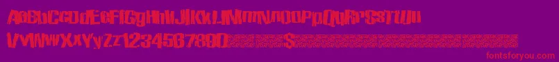 Zombiestate Font – Red Fonts on Purple Background