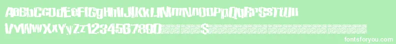 Zombiestate Font – White Fonts on Green Background