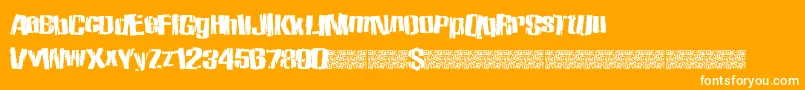 Zombiestate Font – White Fonts on Orange Background