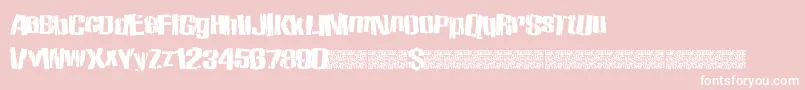 Zombiestate Font – White Fonts on Pink Background
