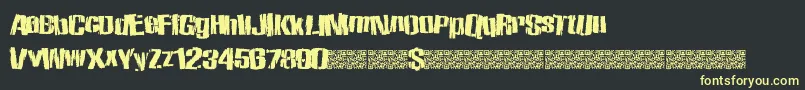Zombiestate Font – Yellow Fonts on Black Background