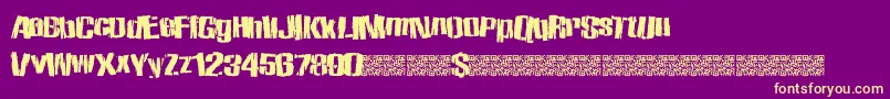 Zombiestate Font – Yellow Fonts on Purple Background