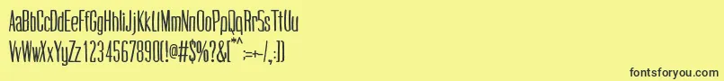 CogswellcondensedRegular-Schriftart – Schwarze Schriften auf gelbem Hintergrund