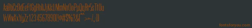 CogswellcondensedRegular Font – Brown Fonts on Black Background