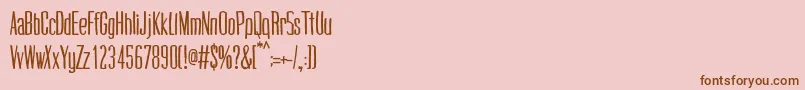 CogswellcondensedRegular Font – Brown Fonts on Pink Background