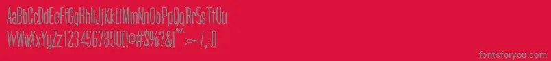 CogswellcondensedRegular-Schriftart – Graue Schriften auf rotem Hintergrund