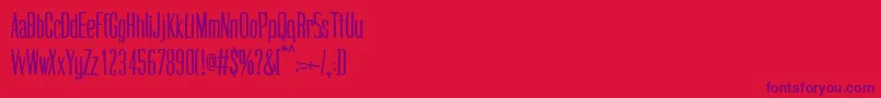 CogswellcondensedRegular Font – Purple Fonts on Red Background