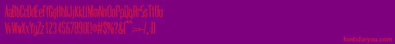 CogswellcondensedRegular Font – Red Fonts on Purple Background