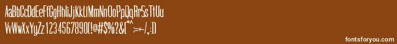 CogswellcondensedRegular Font – White Fonts on Brown Background