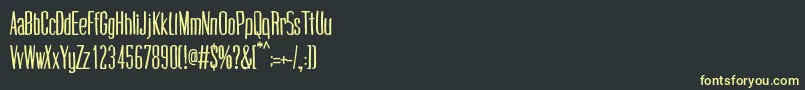 CogswellcondensedRegular Font – Yellow Fonts on Black Background