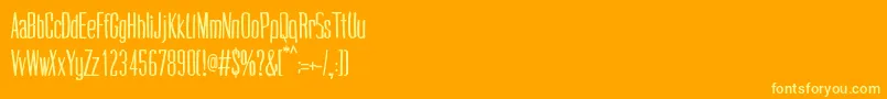fuente CogswellcondensedRegular – Fuentes Amarillas Sobre Fondo Naranja