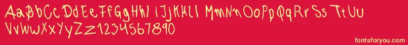 Morena Font – Yellow Fonts on Red Background