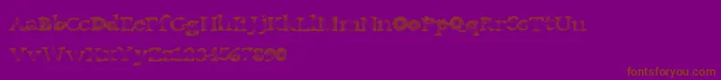 Canadamist Font – Brown Fonts on Purple Background