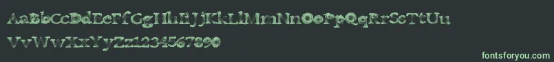 Canadamist-Schriftart – Grüne Schriften auf schwarzem Hintergrund