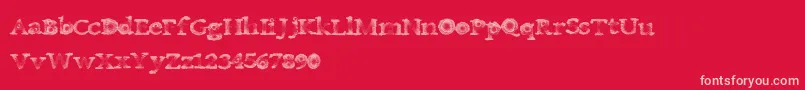 Canadamist Font – Pink Fonts on Red Background