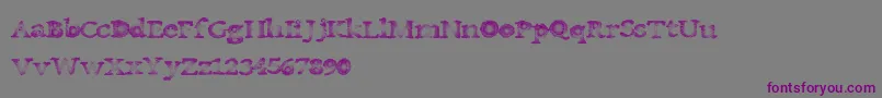 Шрифт Canadamist – фиолетовые шрифты на сером фоне