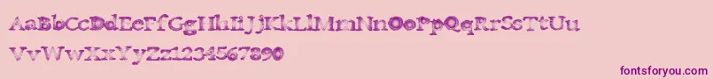 Canadamist Font – Purple Fonts on Pink Background