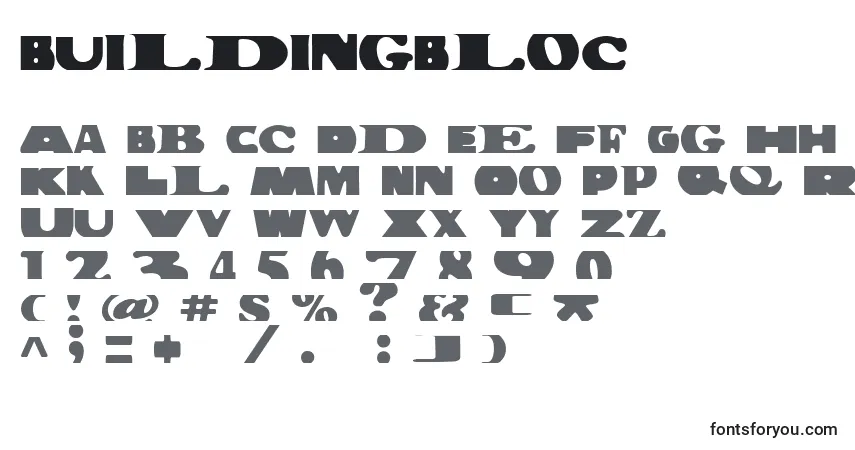 Schriftart BuildingBloc – Alphabet, Zahlen, spezielle Symbole