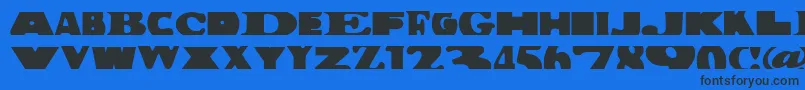 Шрифт BuildingBloc – чёрные шрифты на синем фоне
