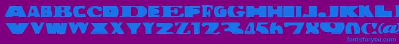 フォントBuildingBloc – 紫色の背景に青い文字