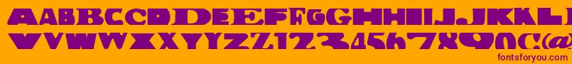 BuildingBloc Font – Purple Fonts on Orange Background