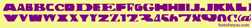 BuildingBloc Font – Purple Fonts on Yellow Background