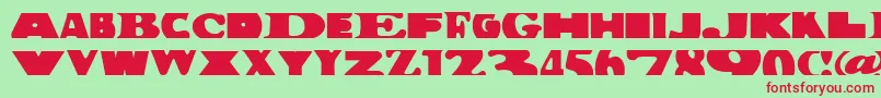 BuildingBloc Font – Red Fonts on Green Background