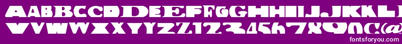 Police BuildingBloc – polices blanches sur fond violet