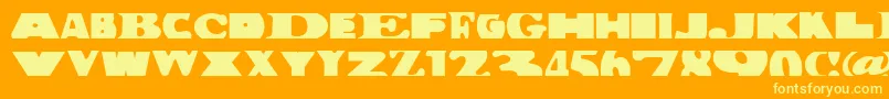 BuildingBloc Font – Yellow Fonts on Orange Background