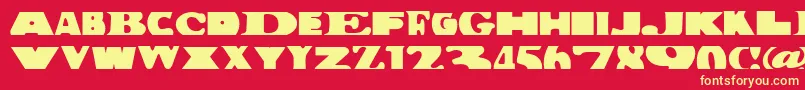 BuildingBloc Font – Yellow Fonts on Red Background