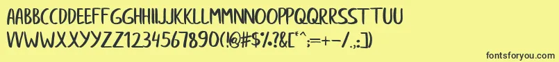 Afanan Font – Black Fonts on Yellow Background