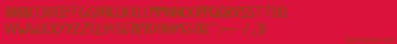 Шрифт Afanan – коричневые шрифты на красном фоне