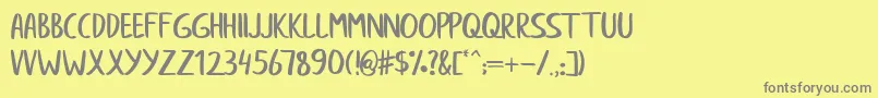 Afanan Font – Gray Fonts on Yellow Background