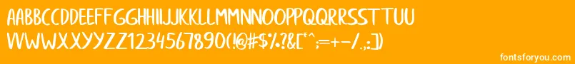 Afanan Font – White Fonts on Orange Background