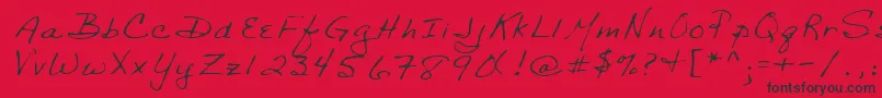Lehn029 Font – Black Fonts on Red Background