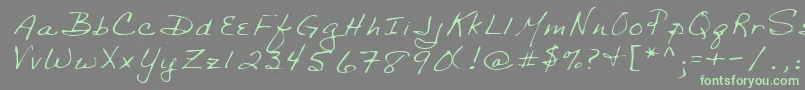 Lehn029 Font – Green Fonts on Gray Background