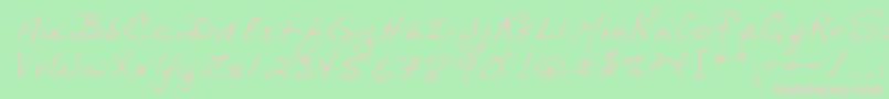 Lehn029 Font – Pink Fonts on Green Background