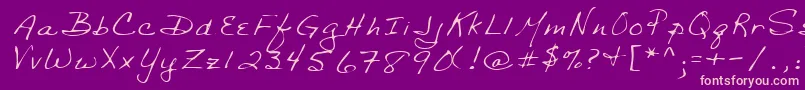 Lehn029 Font – Pink Fonts on Purple Background