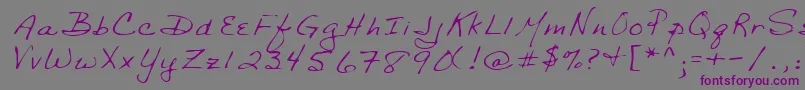 Lehn029-fontti – violetit fontit harmaalla taustalla