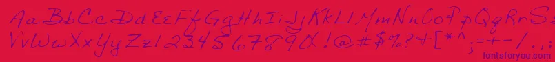 Шрифт Lehn029 – фиолетовые шрифты на красном фоне