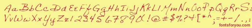 Lehn029 Font – Red Fonts on Yellow Background