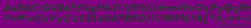 AshbyBlackItalic Font – Black Fonts on Purple Background