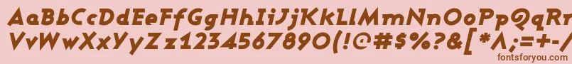 AshbyBlackItalic Font – Brown Fonts on Pink Background