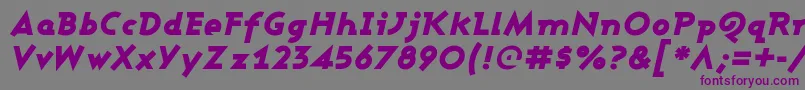 AshbyBlackItalic-fontti – violetit fontit harmaalla taustalla