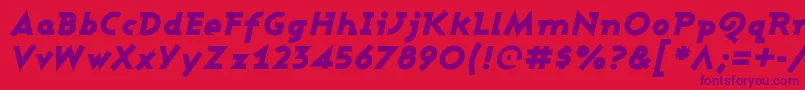 AshbyBlackItalic Font – Purple Fonts on Red Background