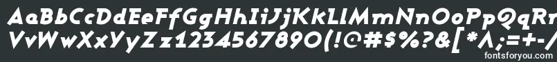 フォントAshbyBlackItalic – 黒い背景に白い文字